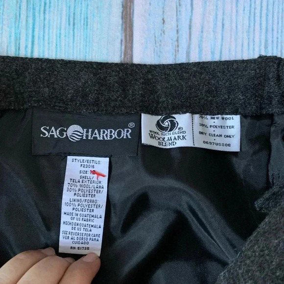 Gray sag harbor wool trousers - Picture 5 of 8